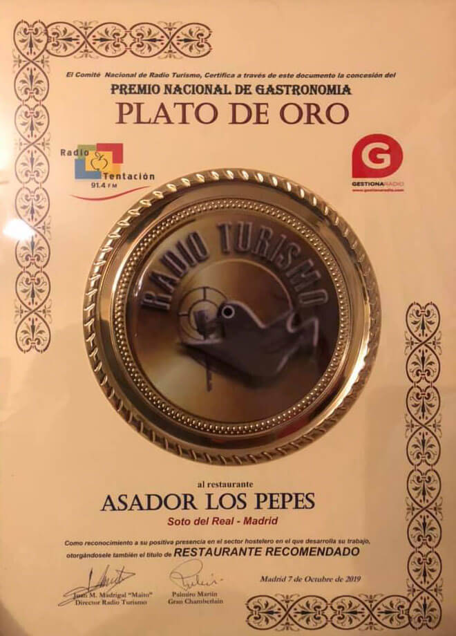 Plato de Oro - Asador Los Pepes